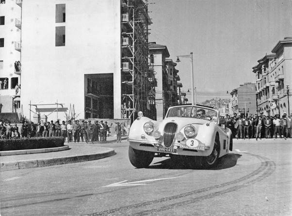 Claude le Guezec in action on the Acropolis Rally in 1951