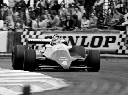 Michele with the 1981 Tyrrell 010 at Silverstone