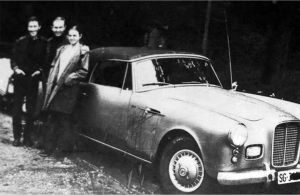 Friedl Linke with her saviours and the Graber bodied Alvis. ( Photo Graham Gauld)