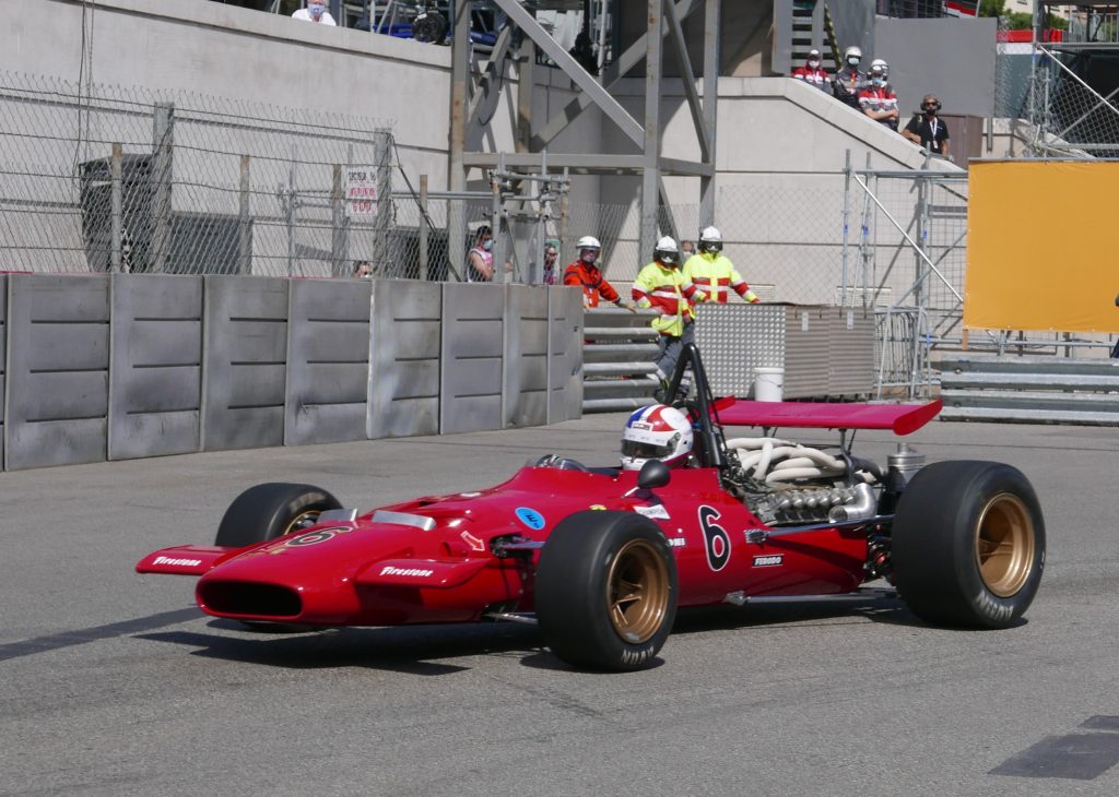 Another former Ferrari driver in Formula 1 was racing at Monaco, Alex Caffi in the earlier 312 Ferrari.