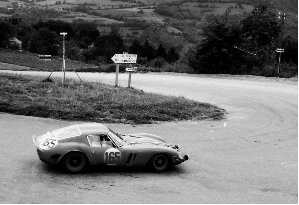 Jean in his Ferrari GTO on the way to winning the 1963 Tour de France Automobile with Jose Behra, Jean’s brother