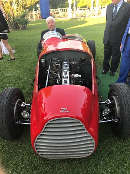 Former GPDC President Howden Ganley with the straight-eight Zagato bodied special