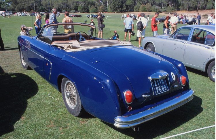 Seen from the rear there are various styling ideas Michelotti was to use in other designs