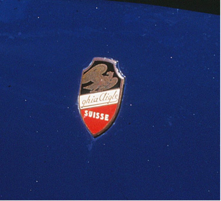 The Ghia-Suisse badge with the eagle (Aigle is Swiss for Eagle)