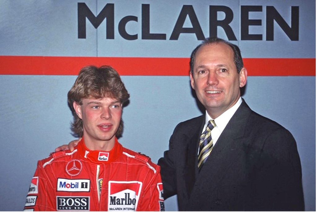 A youthful Jan with Ron Dennis who gave him his first Formula 1 Grand Prix drive in the Pacific Grand Prix in 1995 (© Photo Peter Nygaard: Grand Prix Photo)
