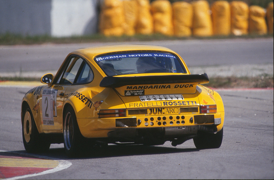 Kevin Wong with his Porsche Carrera at Shah Allam circuit in Malaysia.