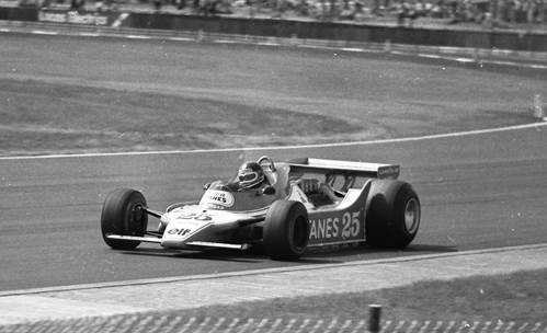 Jackie Ickx driving the Ligier JS11 Ligier in the British Grand Prix of 1969 his last season in Formula 1