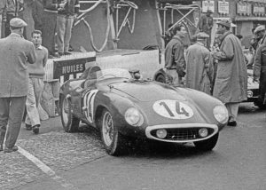 “Nano” da Silva Ramos,on the left facing the camera at the Ferrari Pit at Le Mans.